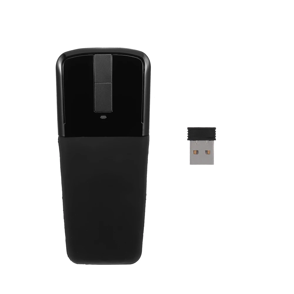 2.4G Wireless Mouse with USB Arc Mouse with Touch Function Folding Optical Mice with USB Receiver Bending Mouse for PC Laptop
