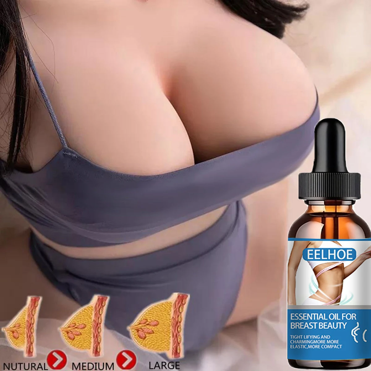 YRFKT Breast Enlarge Oil BUST Enlargement Cream Chest Enhancement Massage Essential Oil Quick Absorb for Female