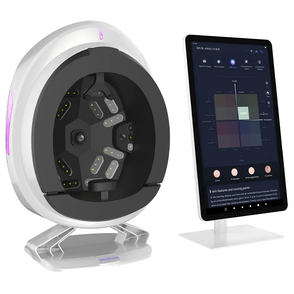 AISIA Q2 3D AI Analisador de Pele Profissional Scanner Facial Acne Detector de Rugas Equipamento Essencial de Salão de Beleza