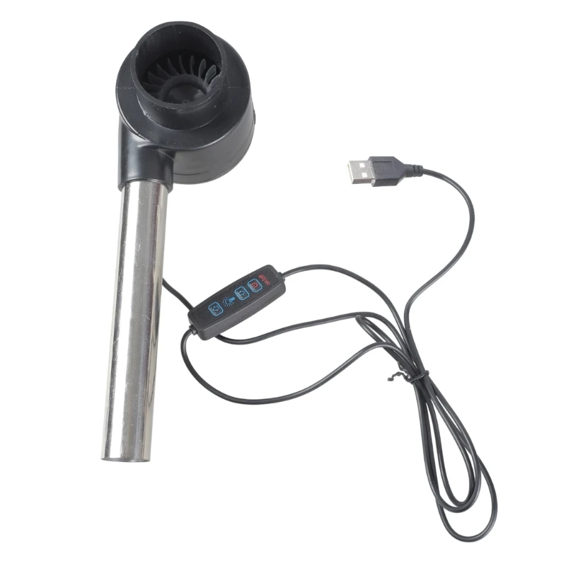 Ventilatore USB multi-velocità Condotto per flussi d da 14,5 Design portatile da 5 V per cucina all'aperto Accensione e