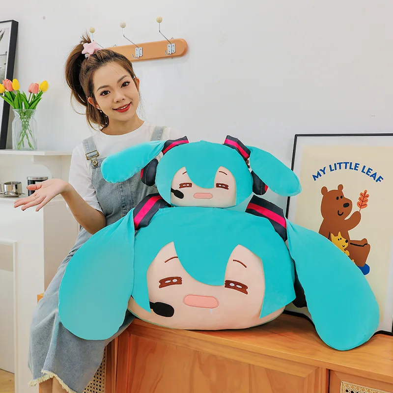 2025 جديد أنيمي هاتسون ميكو Kawaii الشكل الفانيلا متعددة الوظائف وسادة النوم بطانية الفتيات هدايا عيد الميلاد #1