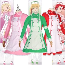 Love Live Wakana Shiki Cosplay Shibuya Kanon Tang Keke Arashi Chisato Heanna Sumire Hazuki Ren Miad Dress Pastel Nurse Outfit