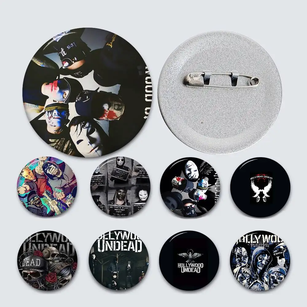 Rock Band H-Hollywood Undead Singer Customizable Soft Button Pin For Women Creative Jewelry Funny Badge Cartoon Lover Hat
