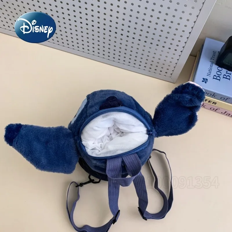 ディズニーステッチ新しいぬいぐるみバックパック漫画かわいい子供のぬいぐるみバックパックファッションカジュアルぬいぐるみミニバックパック高品質