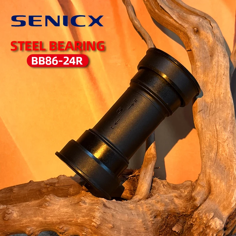 

SENICX Road Bicycle Bottom Bracket BB86 86.5mm Steel BB Bike Central Bearing Suitable for Shimano SRAM GXP Crankset 24mm Shaft