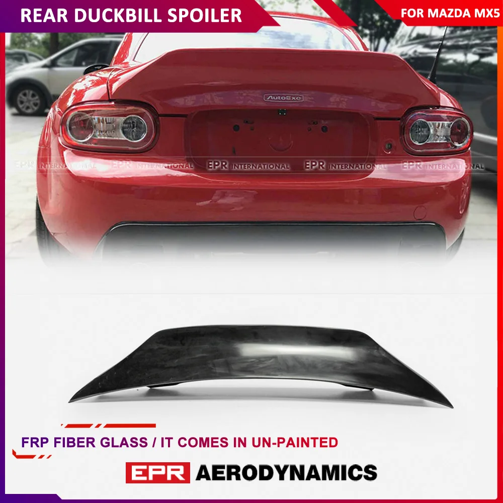 

For Mazda MX5 NC NCEC Roadster Miata Hard Top Only EPA Style Fiberglass Rear Duckbill Spoiler FRP Fiber Glass Splitter Wing Lip