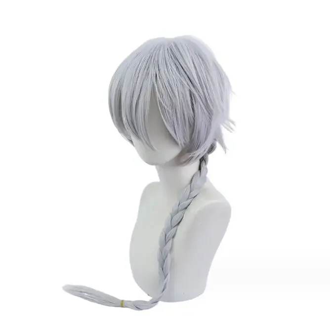 85cm Anime Cosplay Wig Cosplay Gogol White Long Braid Wigs