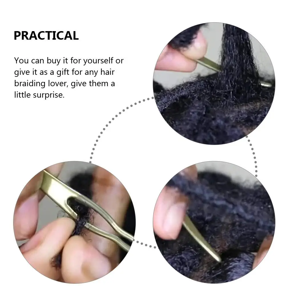 9 Pcs Dreadlocks Hair Piercing Pins Tool Crochet Hook for Needle Weave Alloy Hooks Natural