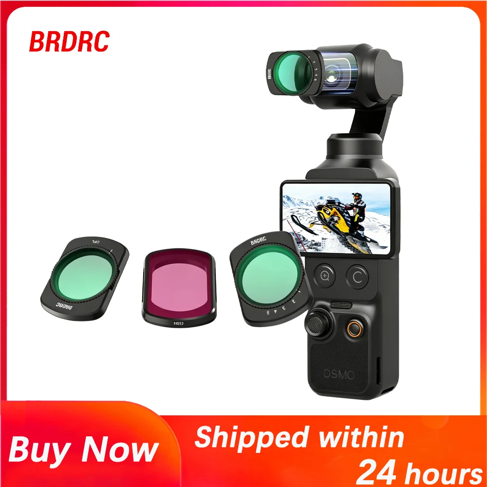 

BRDRC UV/CPL/ND Filters Kit For DJI Osmo Pocket 3/4 Gimbal Camera,Optical Glass Nano Coating HD Imaging,Pocket 3/4 Accessories