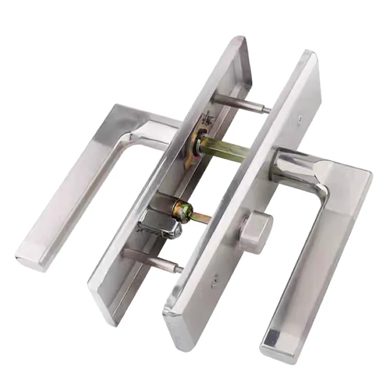 Stainless steel lever handle door lock  Hole pitch 130 140 155mm Handle lock Keyless for Purification workshop door