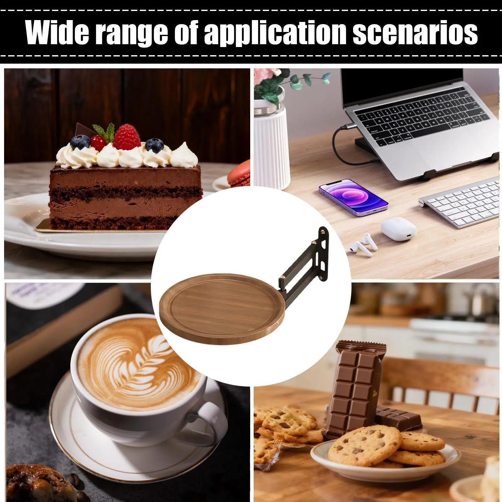 

Wall Mount Folding Tray Retractable Wall-Mounted Desk Sofa Floating Table For Apartment Bedroom RV Owners Homeowners Renters