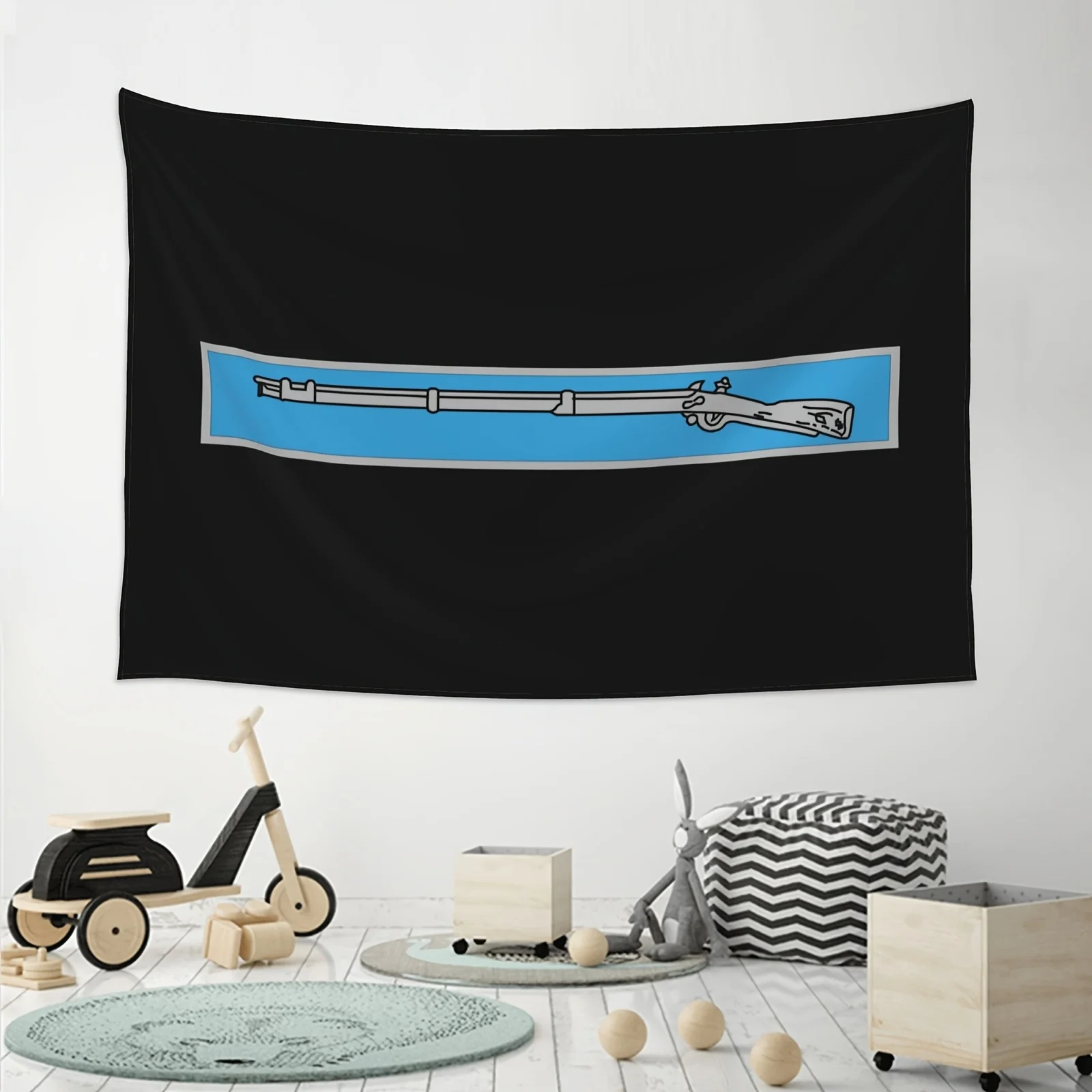 Expert Infantry Badge Tapestry - Army-Themed Wall Hanging for Living Room, Bedroom, Office - Home & Party Decor, 60x40 Inches