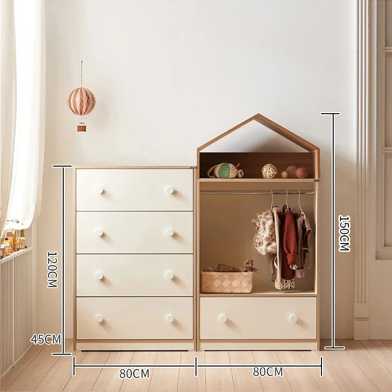 Armario moderno para niños, organizador de ropa de dormitorio, aparador, muebles para el hogar, CY50CW