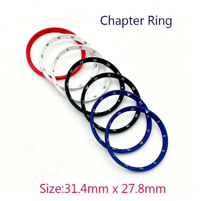 31.4mmx27.8mm Plastic Watch Chapter Ring Fit Seiko 6105 6309 Turtle Captain Willard Diving Case NH35 Movement Watch Repair Parts