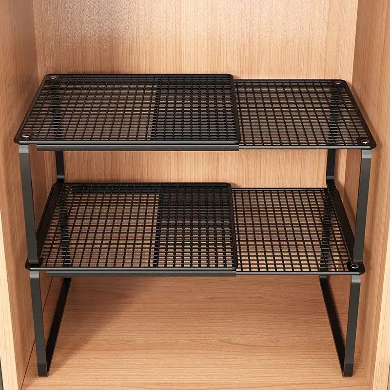 Expandable Closet Shelf Organizer, Adjustable Wardrobe Storage Rack, Cabinet Shelf Divider for Clothing Organization