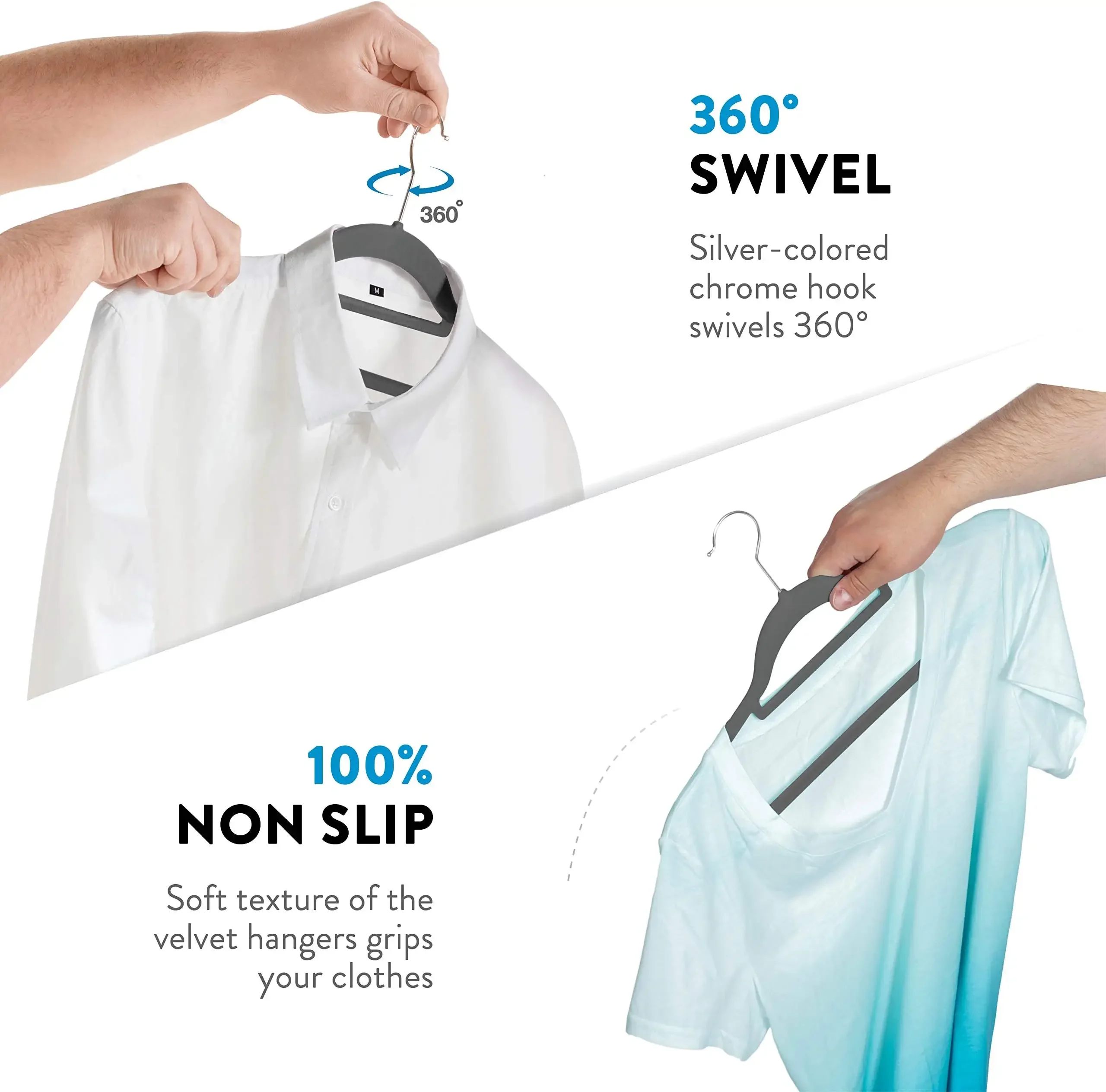 10 قطع من شماعات الملابس المخملية الراقية، شماعات ملابس متدفقة غير قابلة للانزلاق، شماعات ملابس صلبة، شماعات ملابس شديدة التحمل