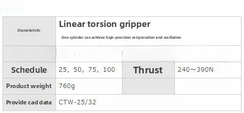 Clamping Cylinder CTWS-SD25-25-VH Linear Torsion Cylinder 5