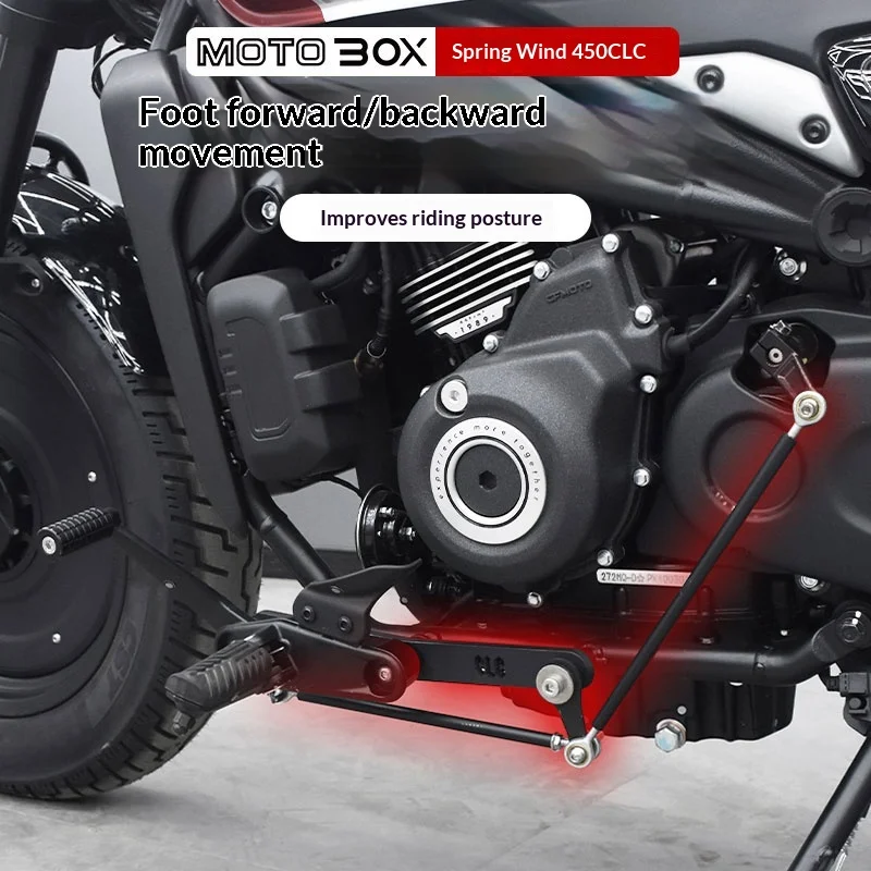 【Premium】For CFMOTO 450CLC modified footpegs with 12cm extended stand, front-mounted front footrest, and posture improvement acc