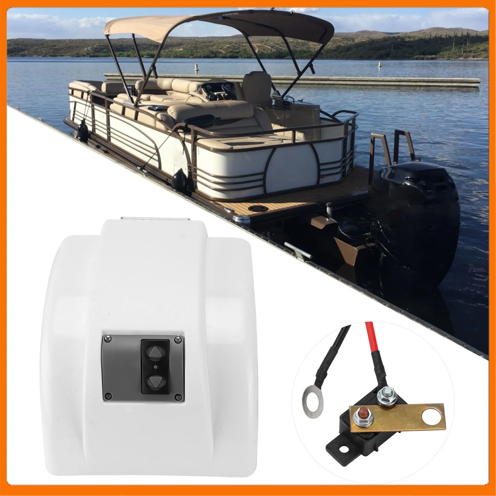 

30LBS 12V Electric Winch Marine Winch Windlass Kit with Remote Control for Fishing Boat Marine Electric Anchor Winch Accessory