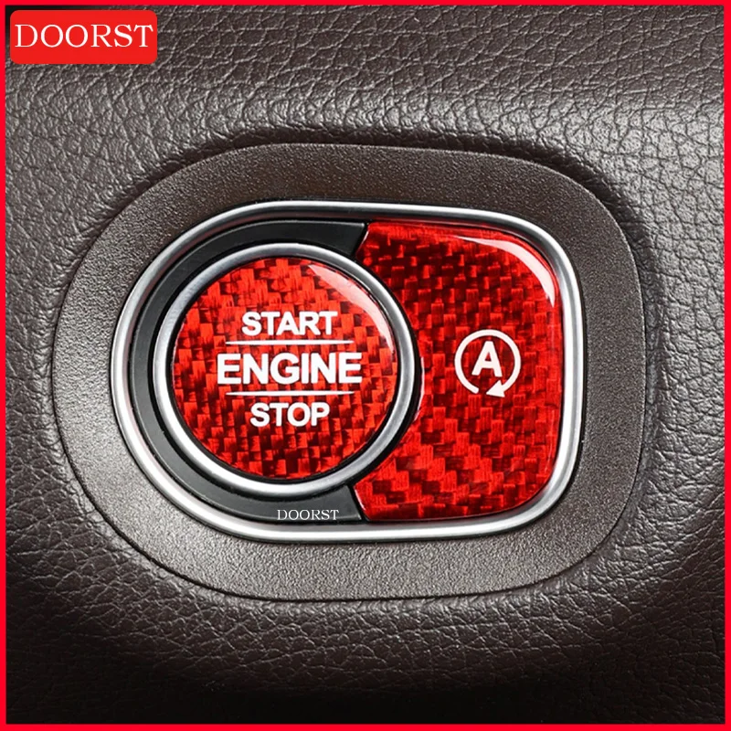 

For Mercedes Benz GLE GLS Class W167 X167 Carbon Fiber Engine Start and Stop Buttons Sticker Interior Modification Accessories
