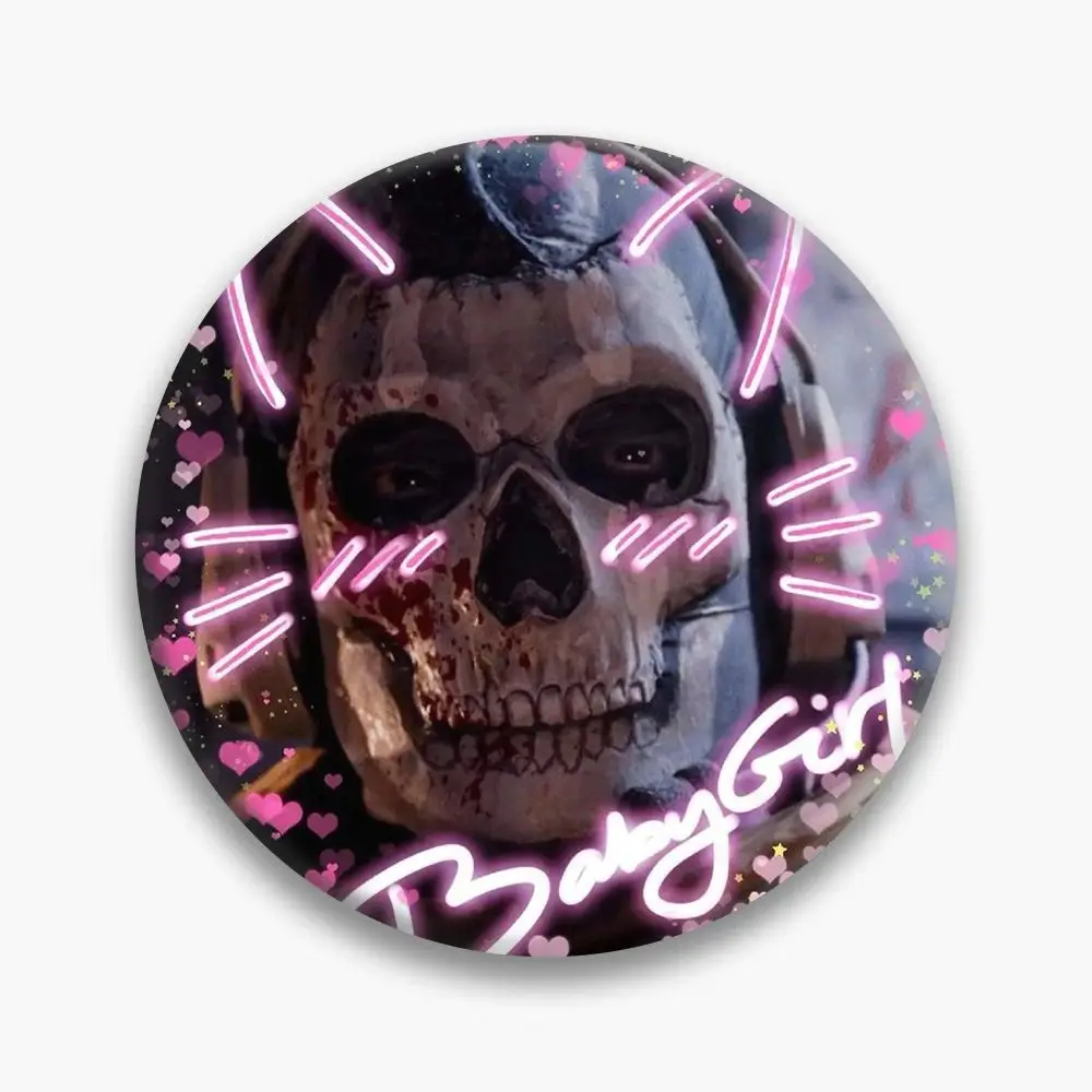 28 шт. аниме Call of Duty Konig Ghost, милый значок, куртка, джинсы, булавка с лацканами, коллекция, подарок на Хэллоуин, аксессуары, брошь, орнамент