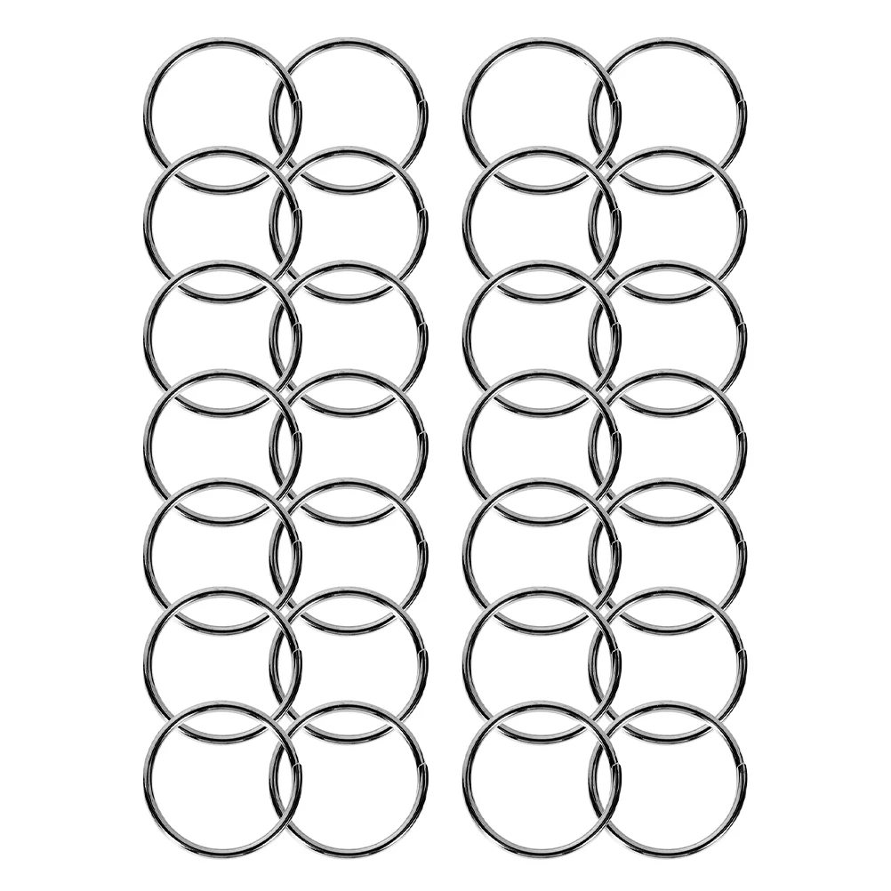 

400 Pcs Key Ring Interface Metal Rings 10mm Silver for Keys Keychains DIY Split Round Black Keyrings Organizing Door Car Crafts