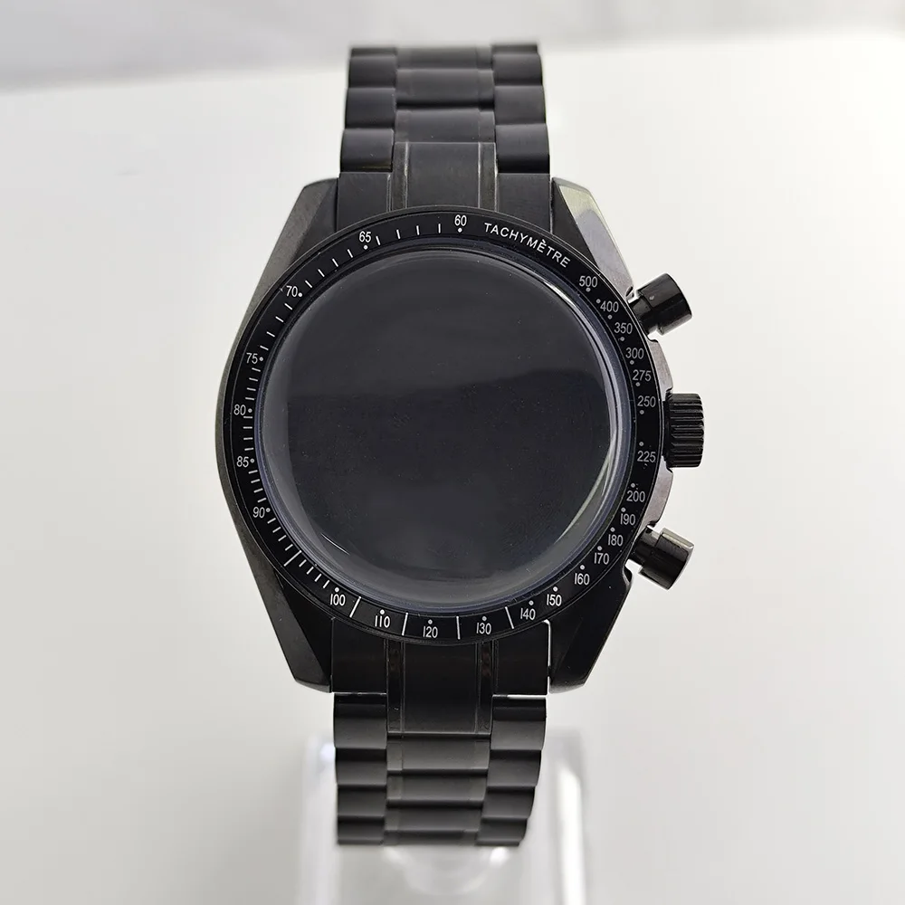 Cassa VK63 da 39,7 mm VK64case Cinturino in acciaio inossidabile da 20 mm Adatto per movimento al quarzo VK63VK64 adatto per cassa nera con quadrante da 32,5 mm