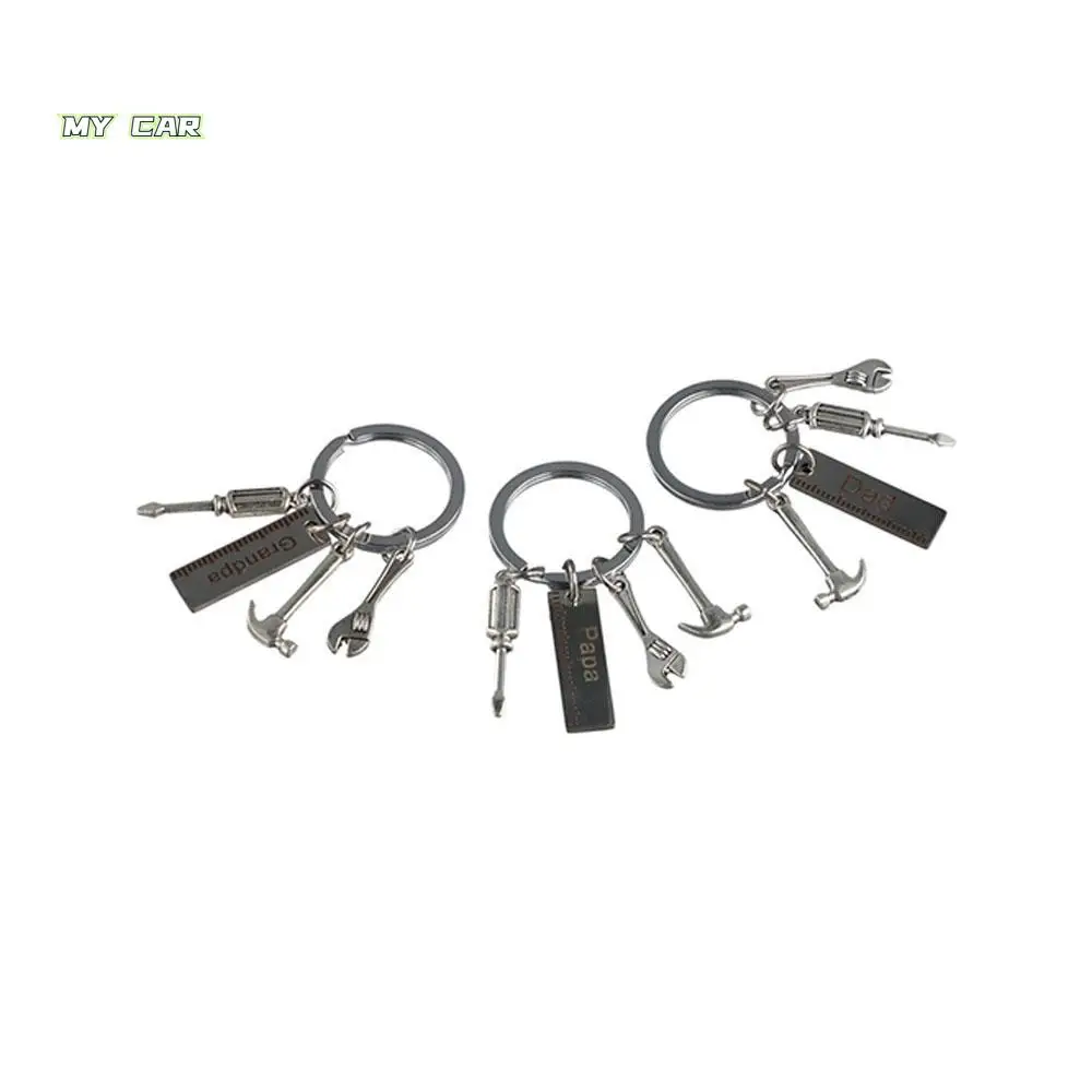 

Dad Letters Dad Letters Keychains Hammer Wrench Dad Letters Keyring Grandpa Stainless Steel Father's Day Pendant