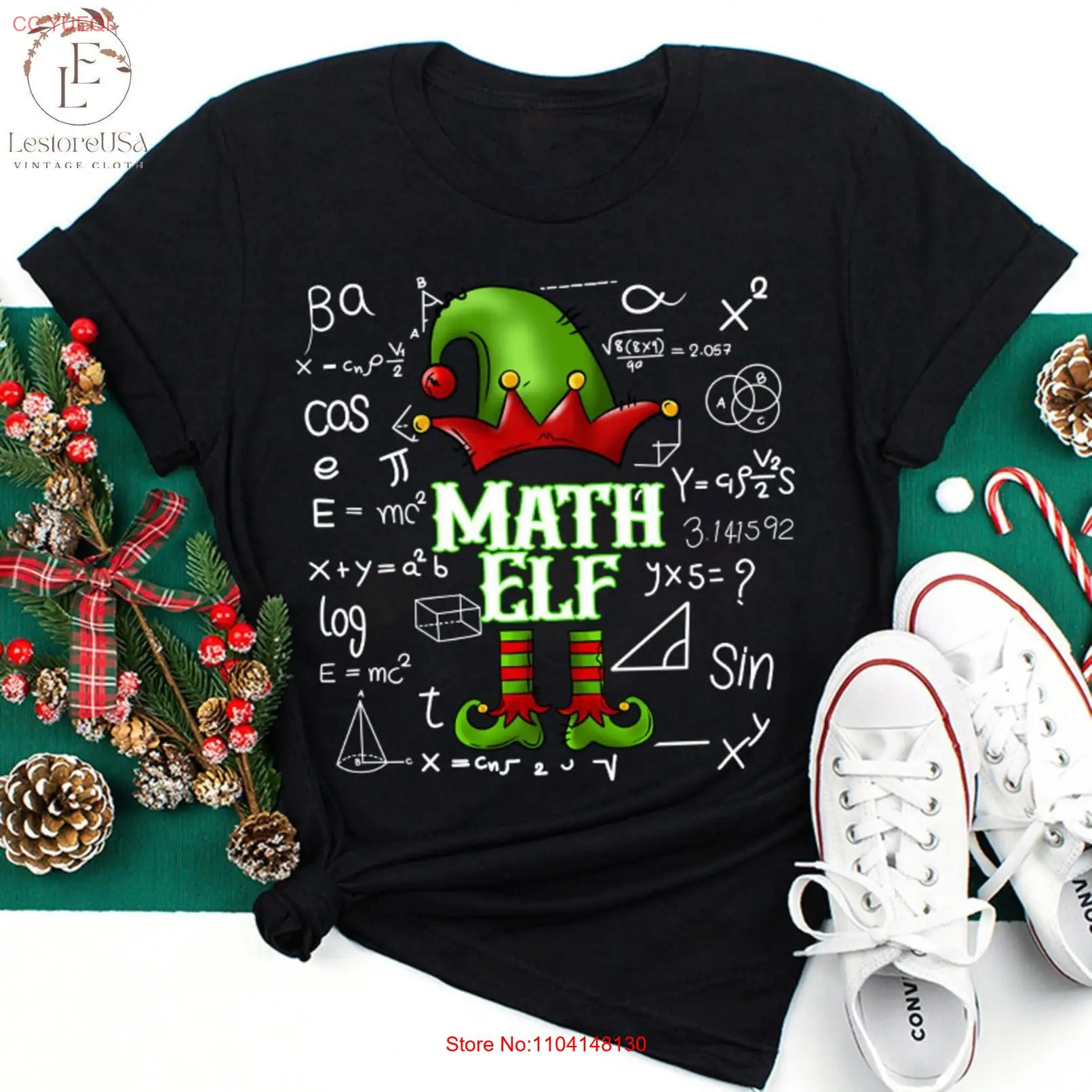 Natal matemática elfo professor vintage t camisa professor vida amantes mangas compridas ou curtas