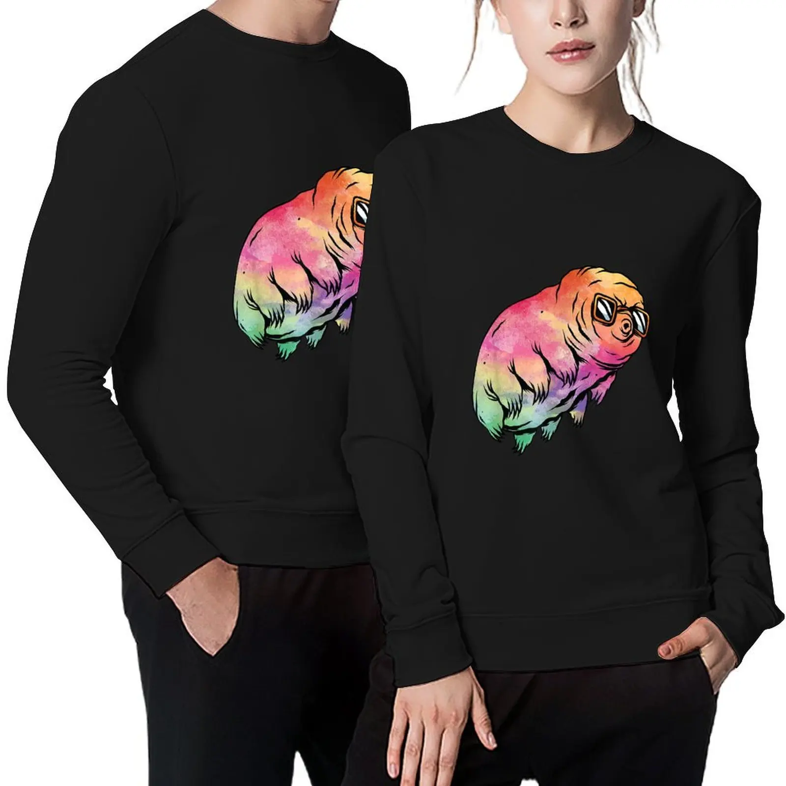 

Big Rainbow Water Bear Microbiology Funny Tardigrade Pullover men's winter sweater graphic t shirts men new in sweatshirts
