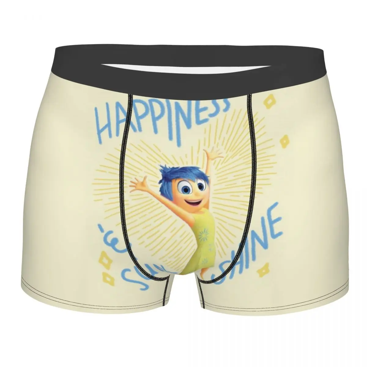 

Пользовательские крутые боксеры Inside Out Joy, шорты, мужские трусы, эластичные трусы, нижнее белье