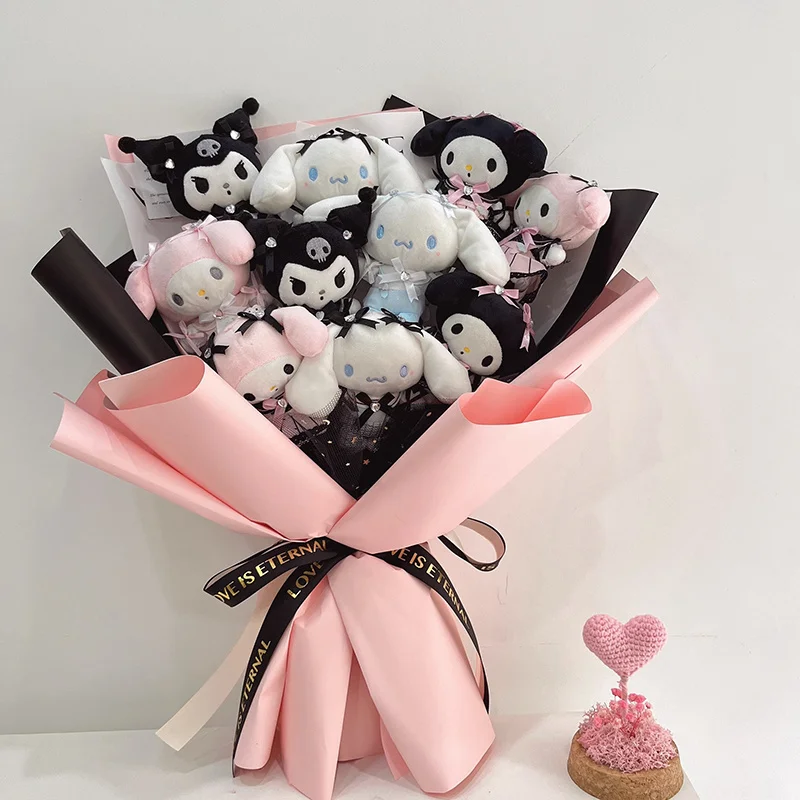 Kuromi Valentine's Day Send Girls What They Like Sanrio Star Dailu Kuromi Cartoon Doll Bouquet Birthday Confession Lovely Gift