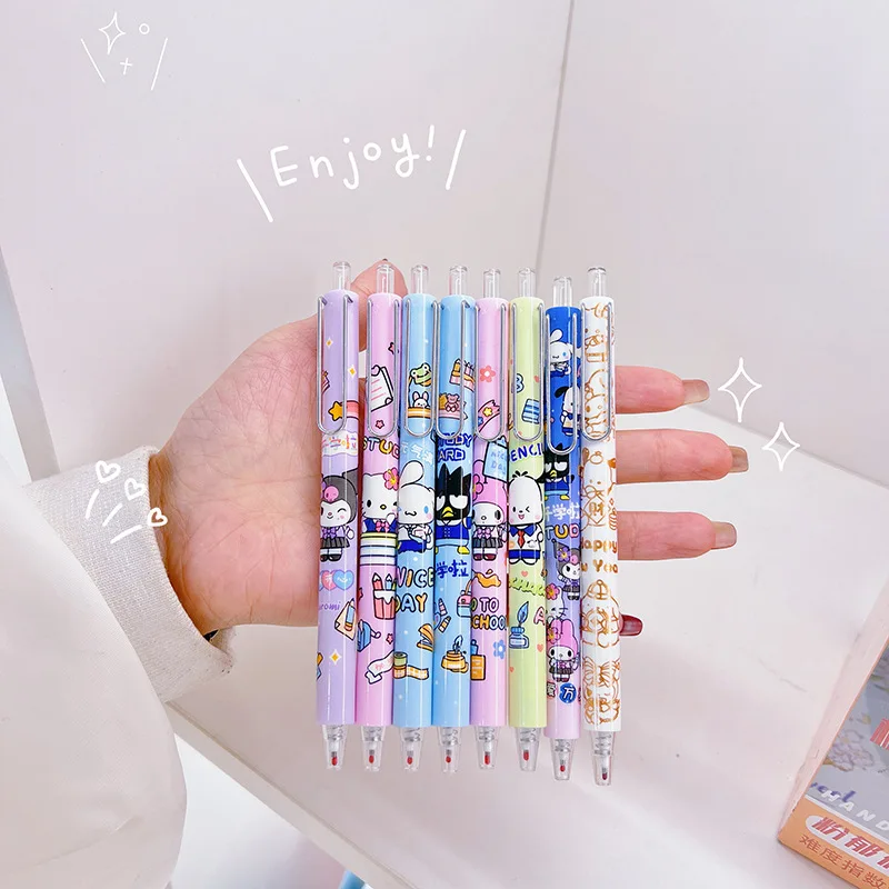 New Sanrio College Style Blind Box Pen Cartoon Anime Press Gel Pen Student Writing Pen Blind Box Mystery Box Kid's Gift