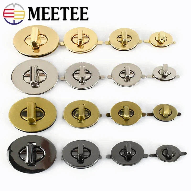 2/3/5Pcs Oval Shape Metal Turn Lock Buckles Purse Closure Clasps Handbag Decoration Locks Buckle DIY Sewing Accessories