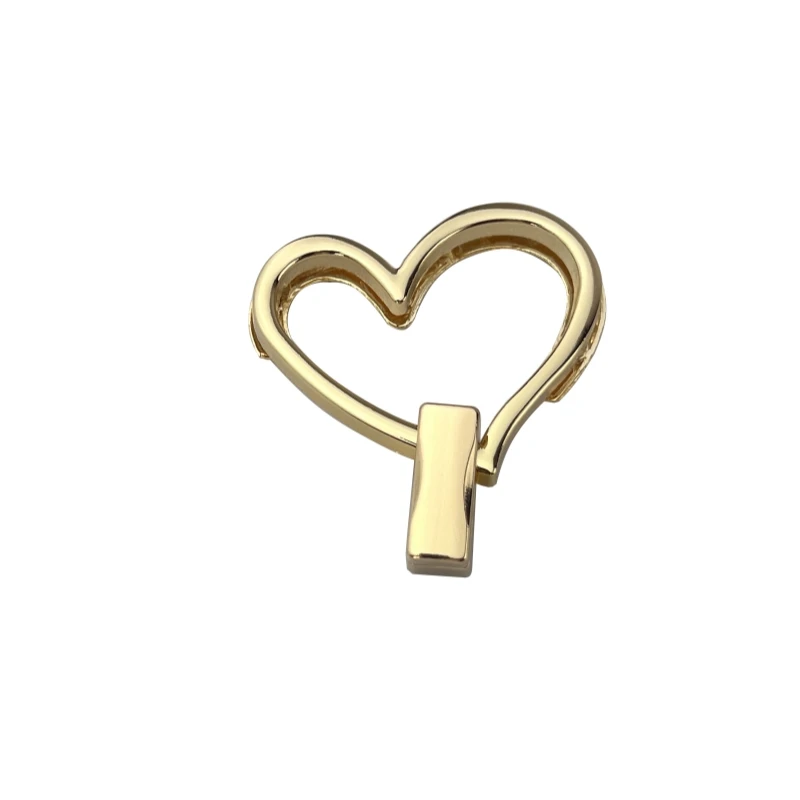 Metal Bag Lock Clasp Swivel Twist Turn Locks Buckles DIY Handbag Purse Hardware Zinc Alloy Heart Shape Clasps Closure Bags