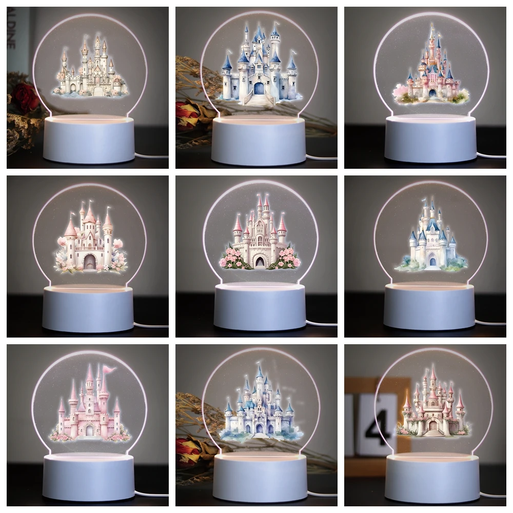 castle Children Bedroom Decor 3D Lamp For Bedroom Night Lights Avatar Mange Room Decor Kid\'S Gift Rgb Night Lights Led