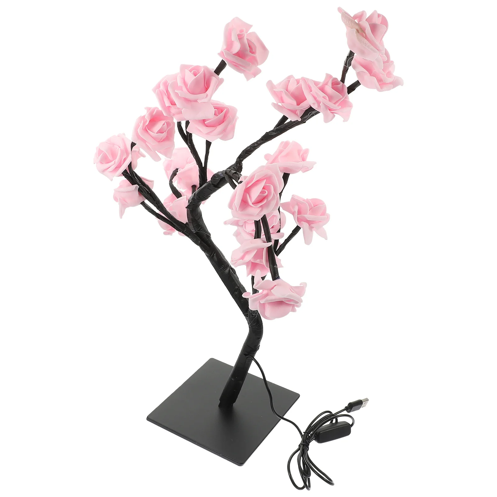 Lampe LED en forme d'arbre à roses, luminaire décoratif d'intérieur, idéal pour une bureau, une chambre à coucher ou une chambre à coucher, veilleuse pour femmes