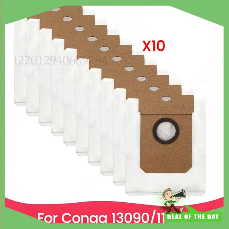 -ABPO Staubsaugerbeutel, passend für Conga 13090, Forconga 11090, Zubehör-Set, Staubbeutel mit großer Kapazität, Ersatz-Staubsaugerbeutel, 10 Stück