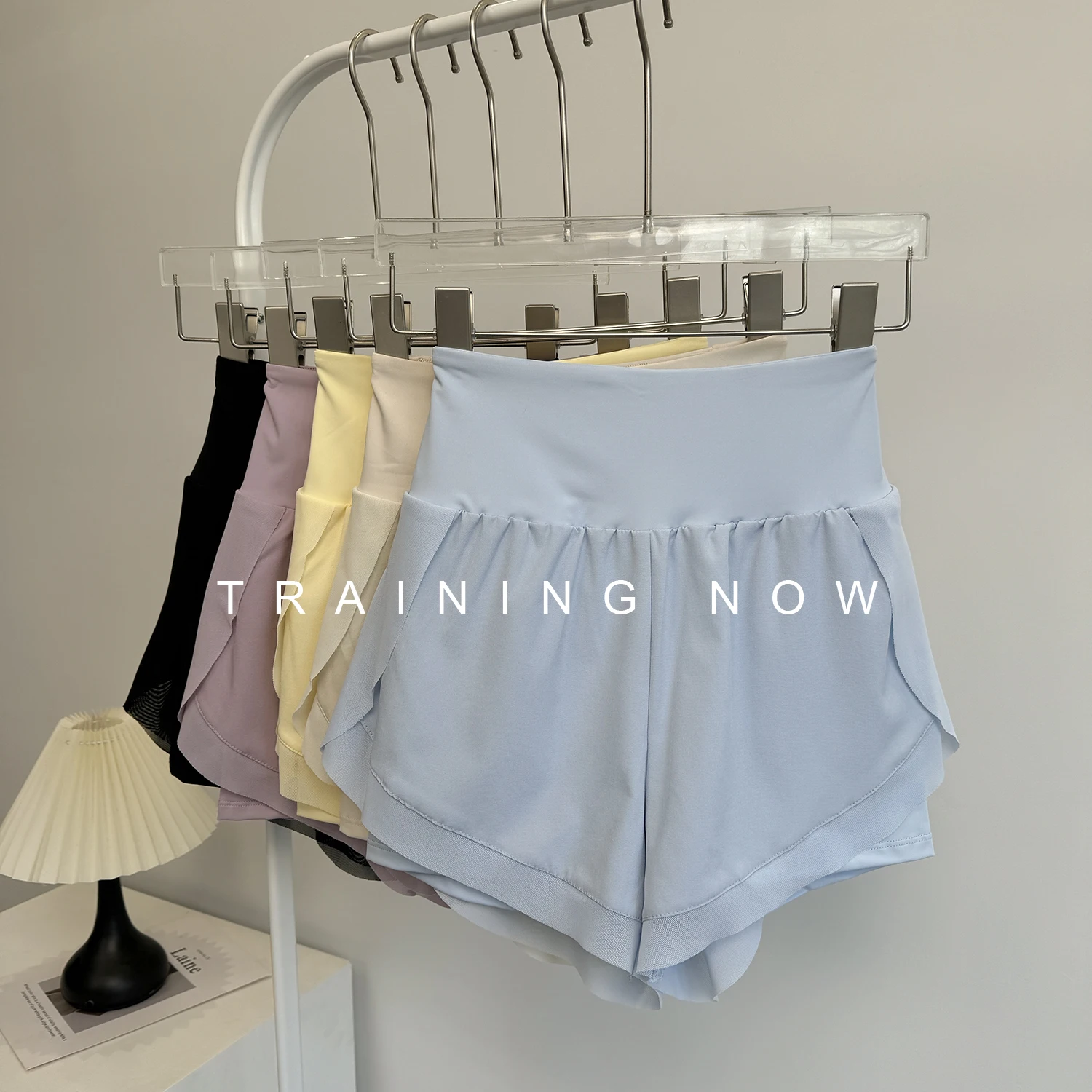 

New summer anti-exposure sports shorts for women loose running fitness pants casual high waist belly yoga pants