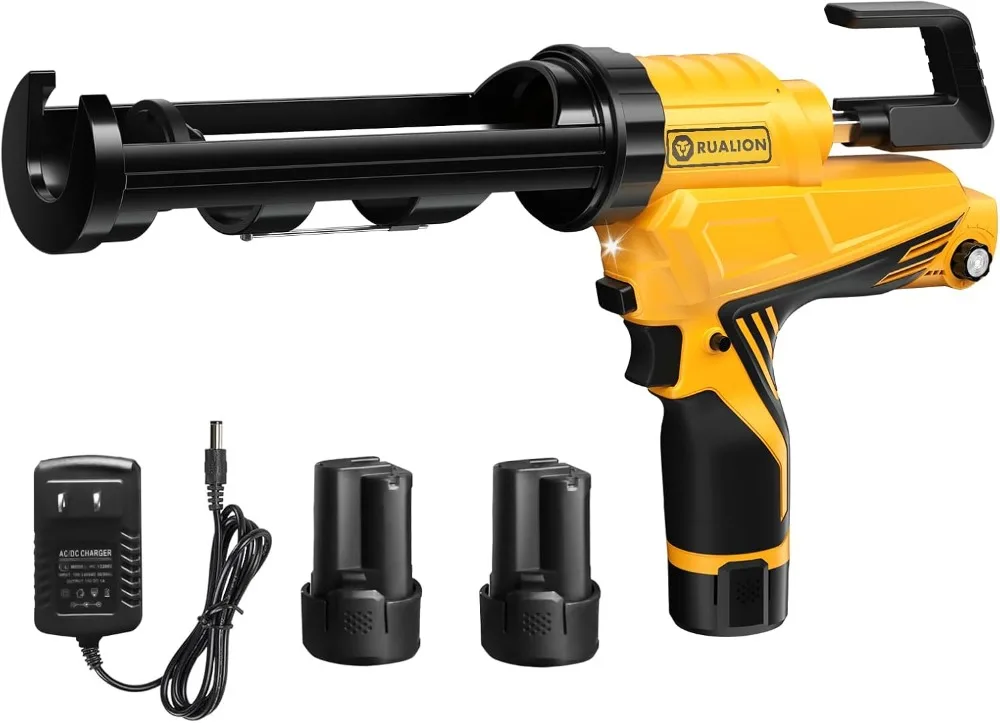 

Caulk Gun Dripless Caulking Gun Electric Caulk Max 4000N Force 10oz/300ml Lightweight Cordless Caulk Gun Battery Powered