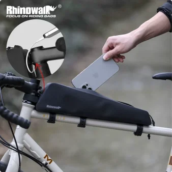 

Велосумка Rhinowalk на верхнюю трубу рамы 1.6 л, водонепроницаемая, удлиненная, для хранения велосипедных принадлежностей, для MTB, Gravel, Bikepacking