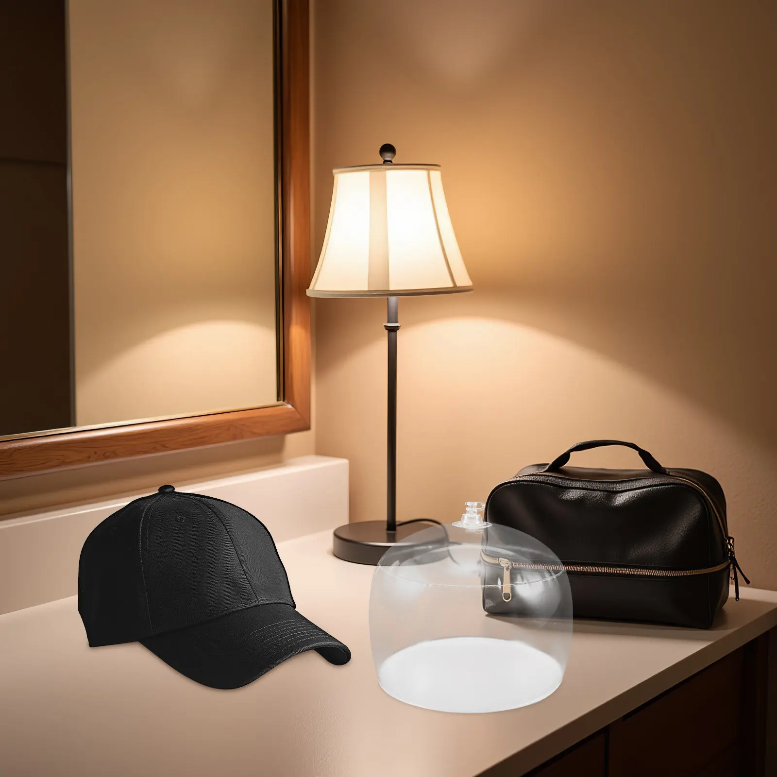 Inflatable Hat Shaper Insert for Baseball Caps Short Bill Dome Rack Transparent PVC Cap Inner Support Holder Portable Travel