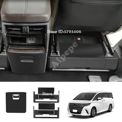 For Toyota Alphard Vellfire 40 Series 2023 2024 Leather Anti Kick Pad Rear Air Vent Seat Back Protector Waterprrof Accessories