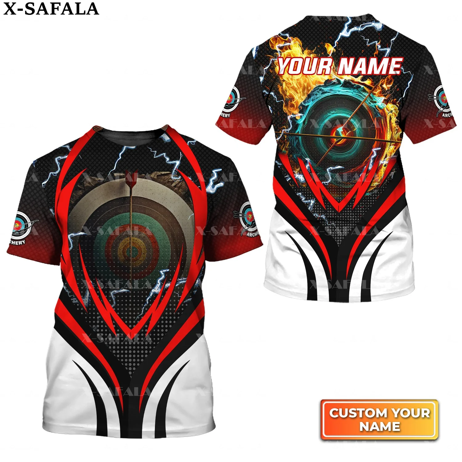 Archery Team Player Personalized 3D Printed Men's T-shirt Summer Fashion Outdoor Casual Breathable Short Sleeved Round neck Top