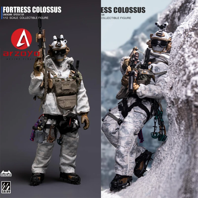 2025 Q2 HASUKI SA03 1/12 Scale Snow Mountain Ghost Action Figure 17cm Male Soldier Figurine Model Full Set Collectible Toy