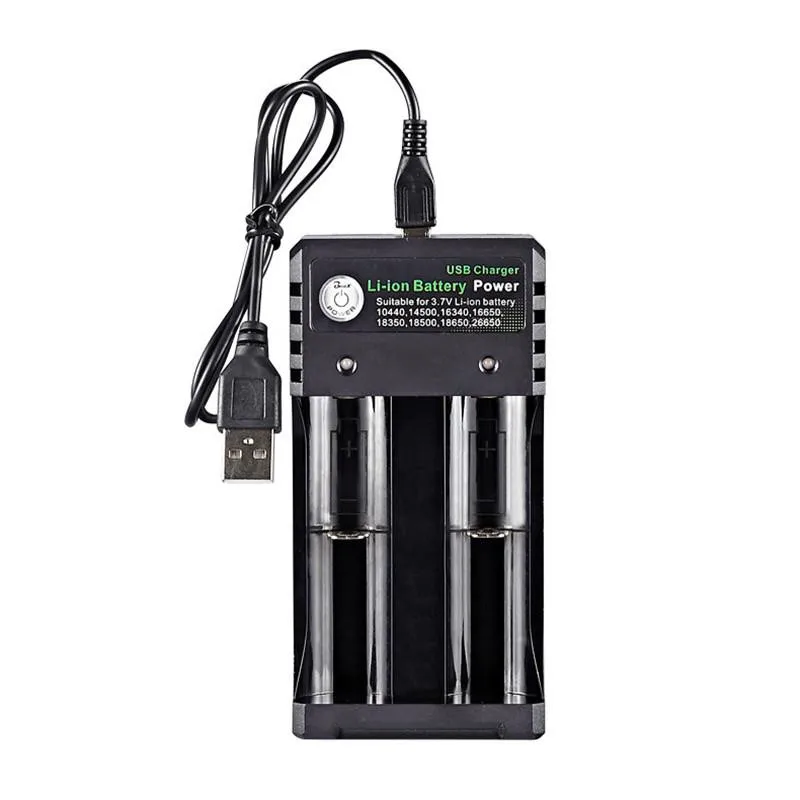 

3.7v 2-Slot USb 18650 Battery Charger Dual Independent Charging Adapter Lithium Battery Charger For Batteries 18650