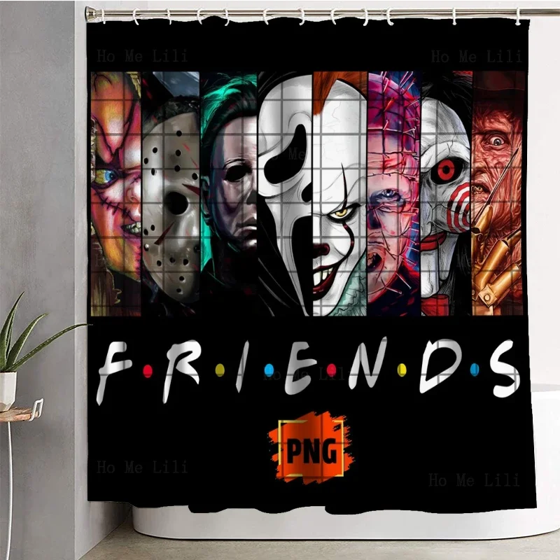 Anime Movie Horror Villain Friends Bohemian Hippie Cartoon Skull Halloween Shower Curtain By Ho Me Lili For Bathroom Decor