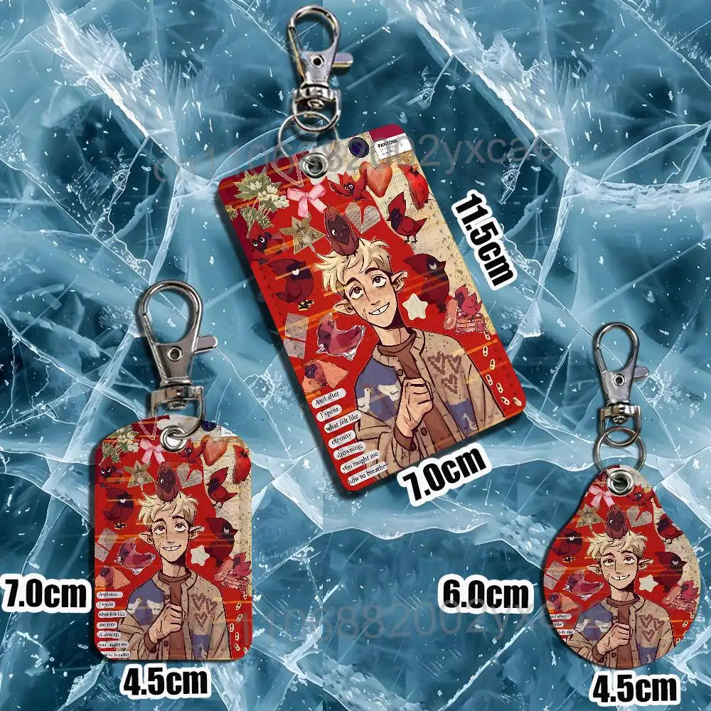 Flapjack Hunter Owl House Luz Noceda Leather Keychain Badge Holder with Lanyard - ID/Access Card Holder, Key Ring Accessory view 3