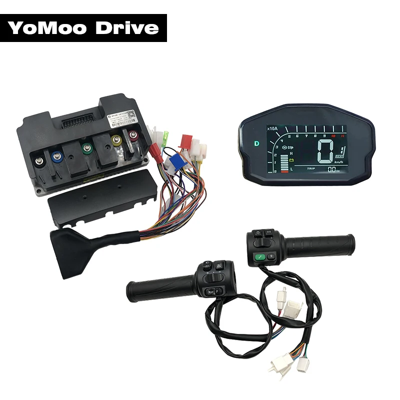 

Fardriver ND72260 12Mosfets 80A DC 1000W 1500w Hall Sensor Motor Controller with DKD Display, T08 Throttle For Electric Scooter