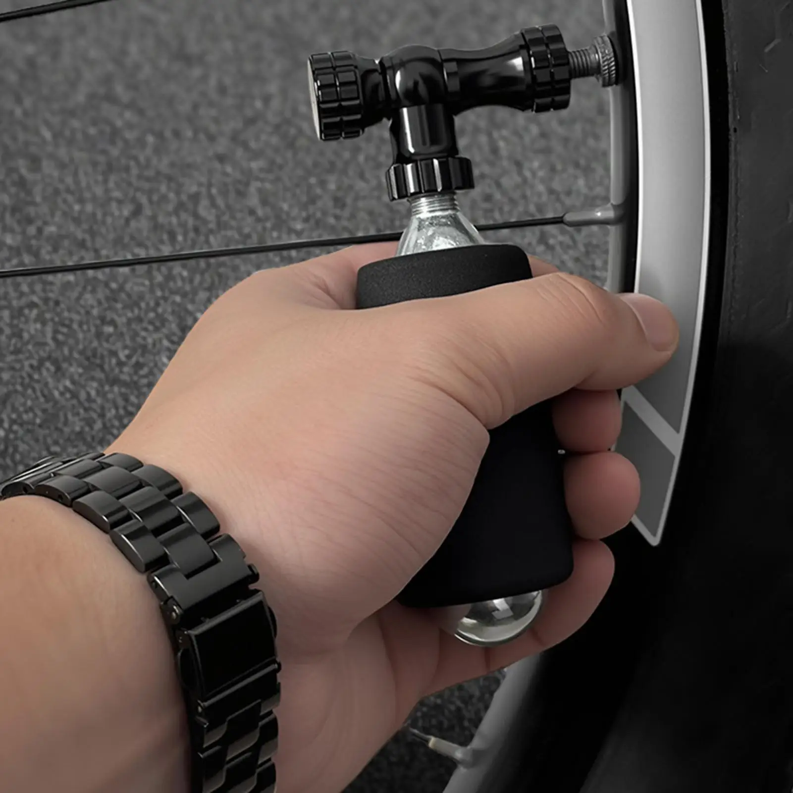 Bike Tire Inflator Heavy-Duty Tight Fit Leak-Proof Tool Mountain Bike Mini Pump Head For Daily Commuting Race Prep Long Touring